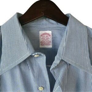 Brooks Brothers 346 Blue Stripe Dress Shirt 17